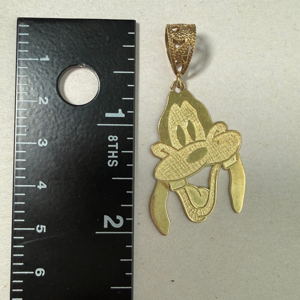 10K Gold Goofy Character Charm Pendant Vintage Cartoon Dog 2” - Picture 6 of 8